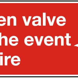 Open Valve In The Event of Fire