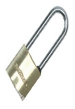 Long Shackle Brass Padlock