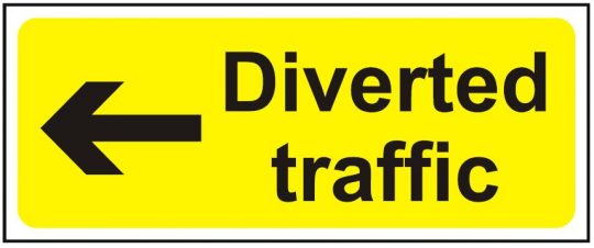 Diverted Traffic Left Arrow