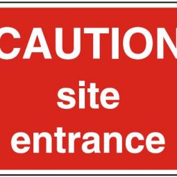Caution Site Entrance