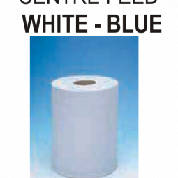 White/Blue Roll Centre Feed Pk6