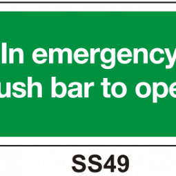 In Emergency Push Bar To Open